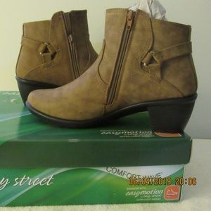 Camel Matte Easy Street Booties- Dawnta